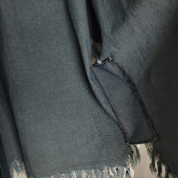 Hand painted jean open jacket poncho one size but listed as a small - Picture 9 of 10